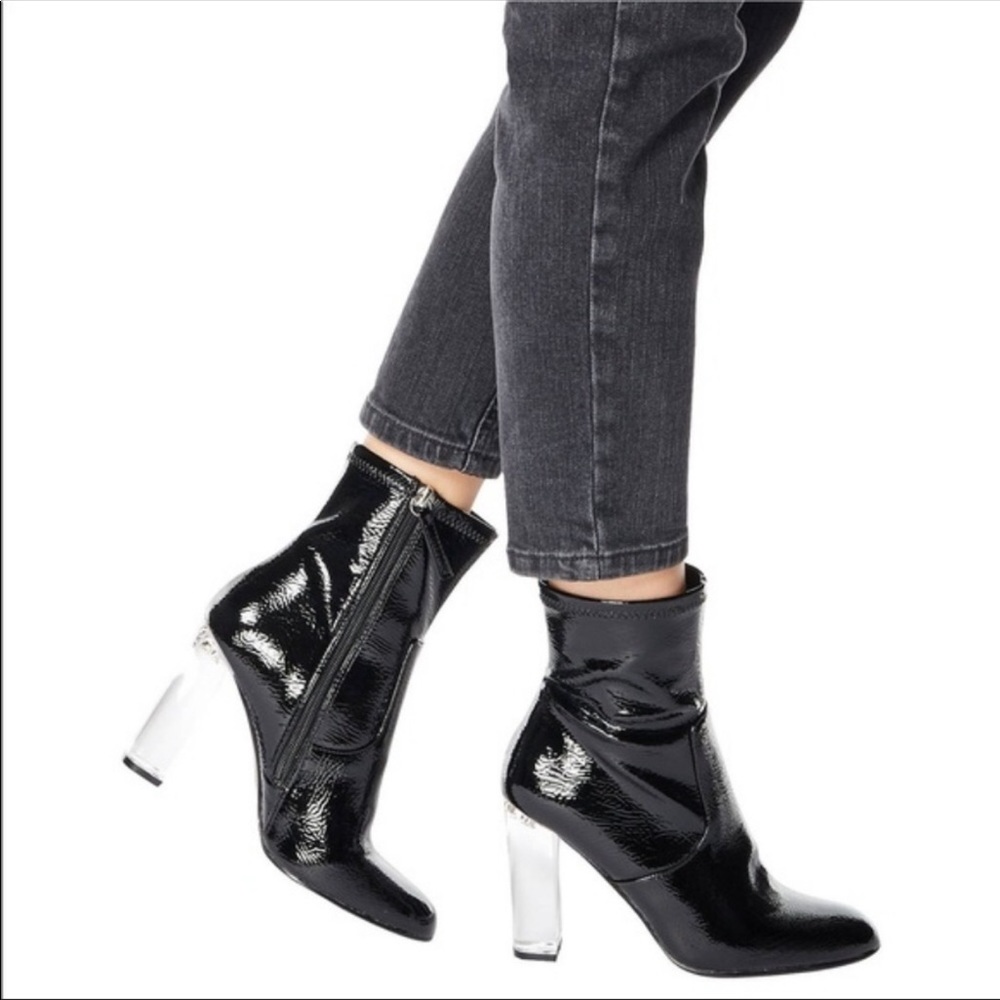 Steve Madden Eminent Lucite Heel Bootie 7.5 NWT